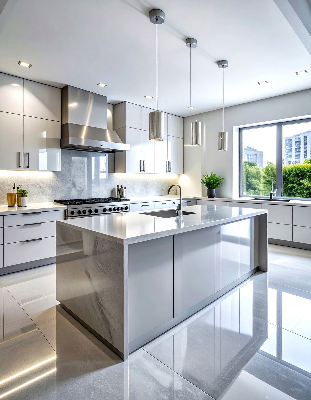 High Gloss Polished Concrete Kitchen - 30 polished concrete floor kitchen ideas