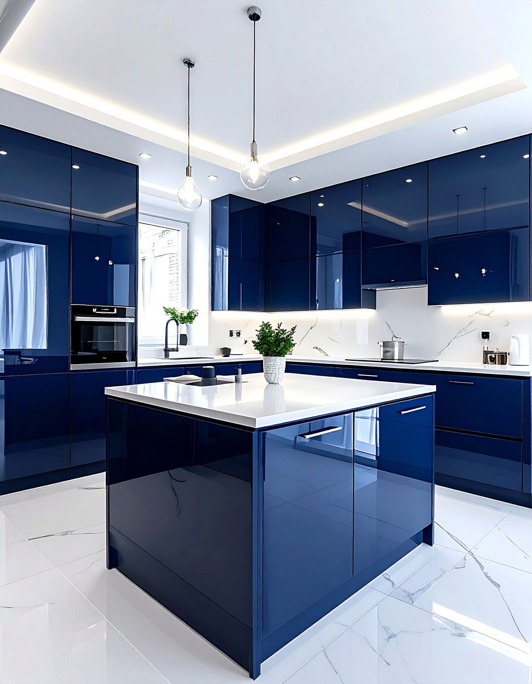 High Gloss Small Kitchen - 30 compact kitchen ideas