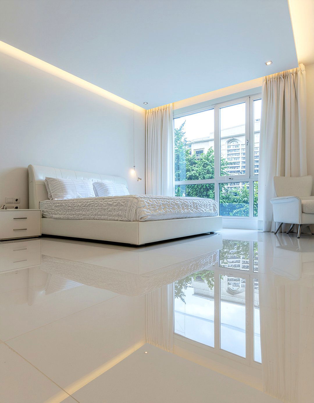 High Gloss White Bedroom - 30 all white bedroom ideas