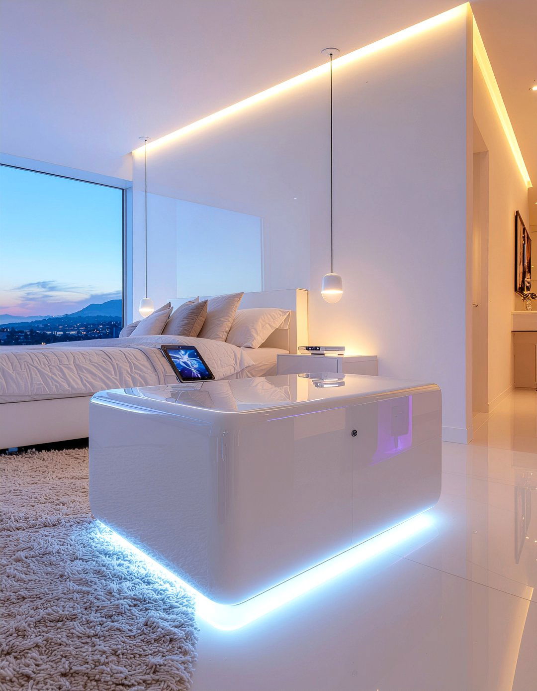 High Gloss White Cubes - 30 bedroom storage cubes