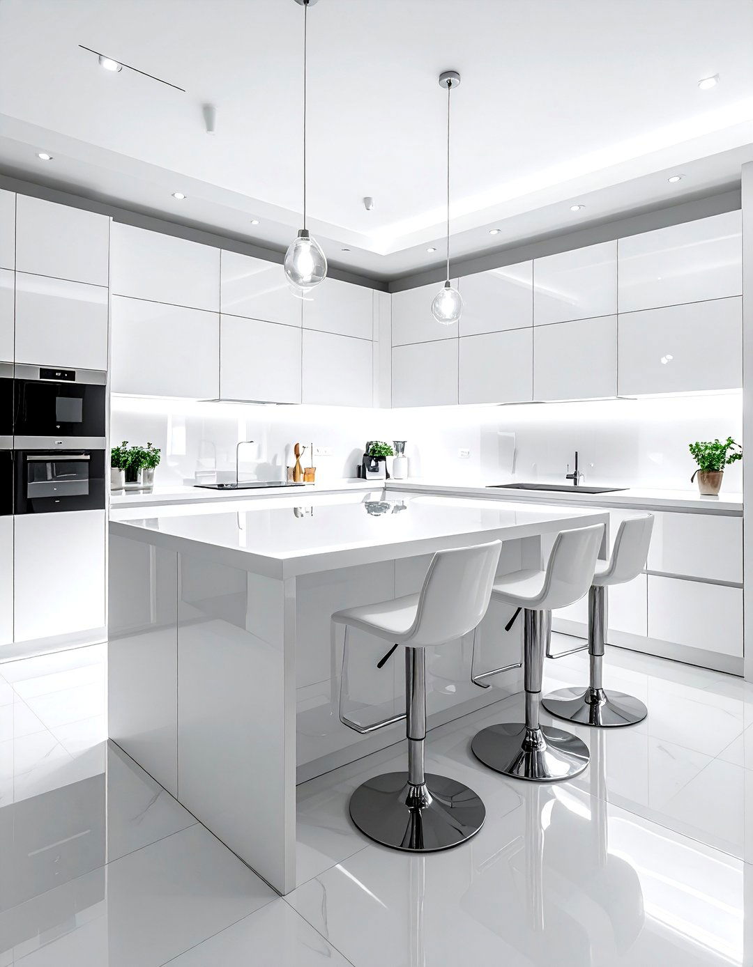 High Gloss White Kitchen - 30 bright white kitchen ideas