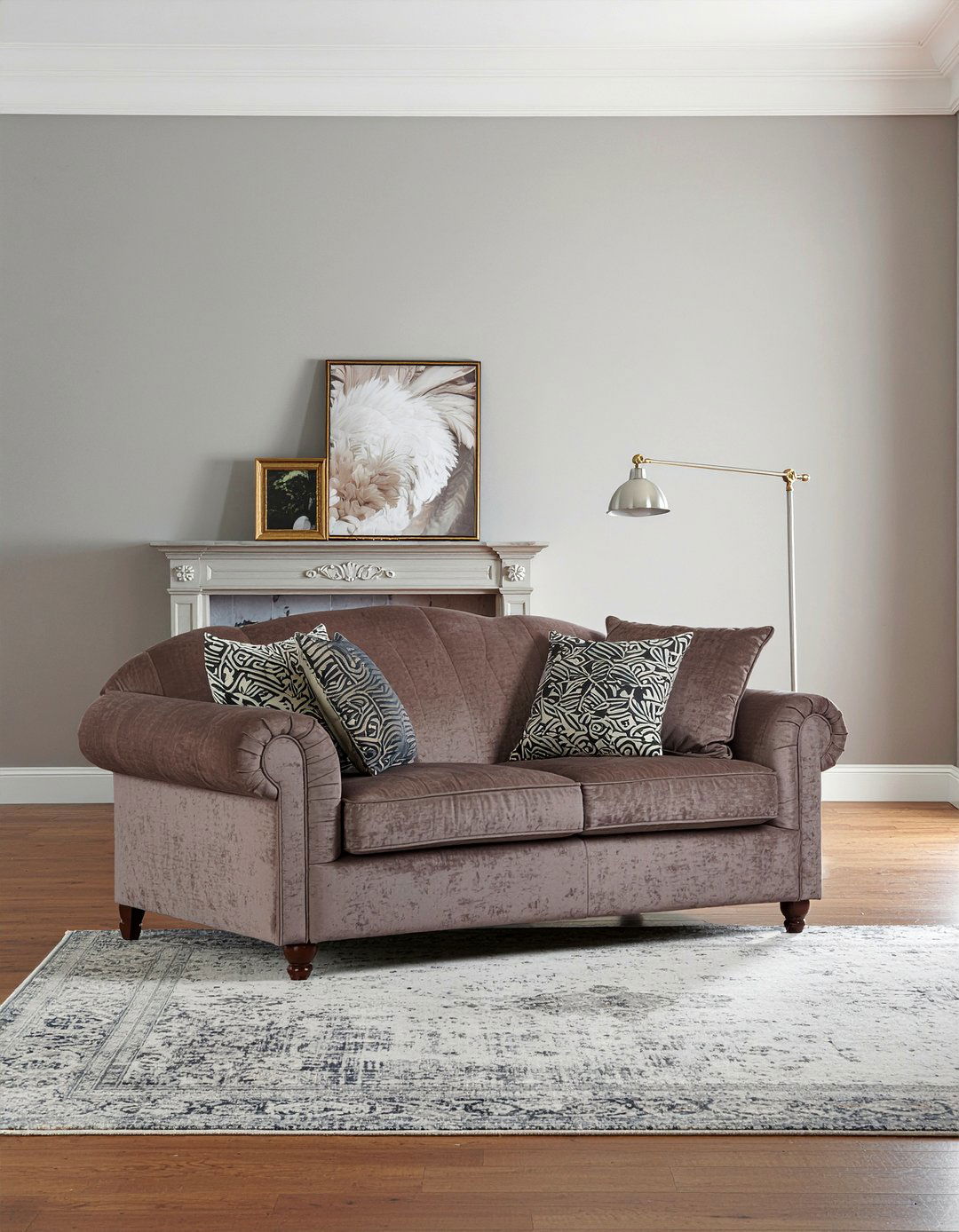 High back rolled arm sofa - 30 living room rolled arm sofa ideas