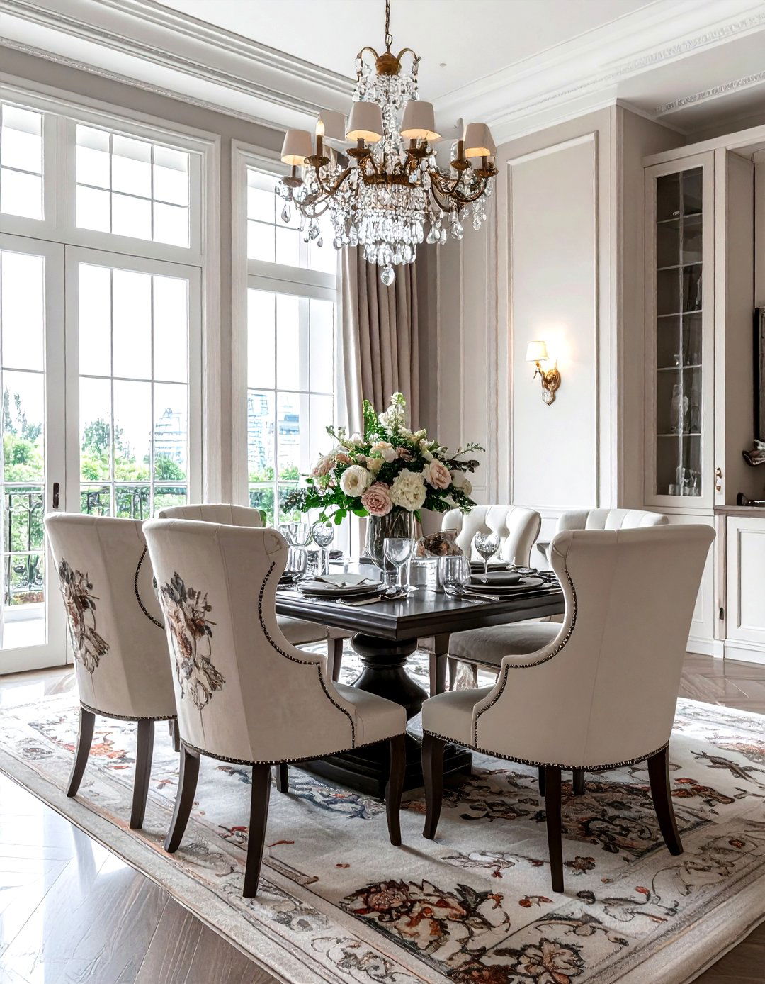 High back upholstered chairs - 30 mismatched dining chair ideas