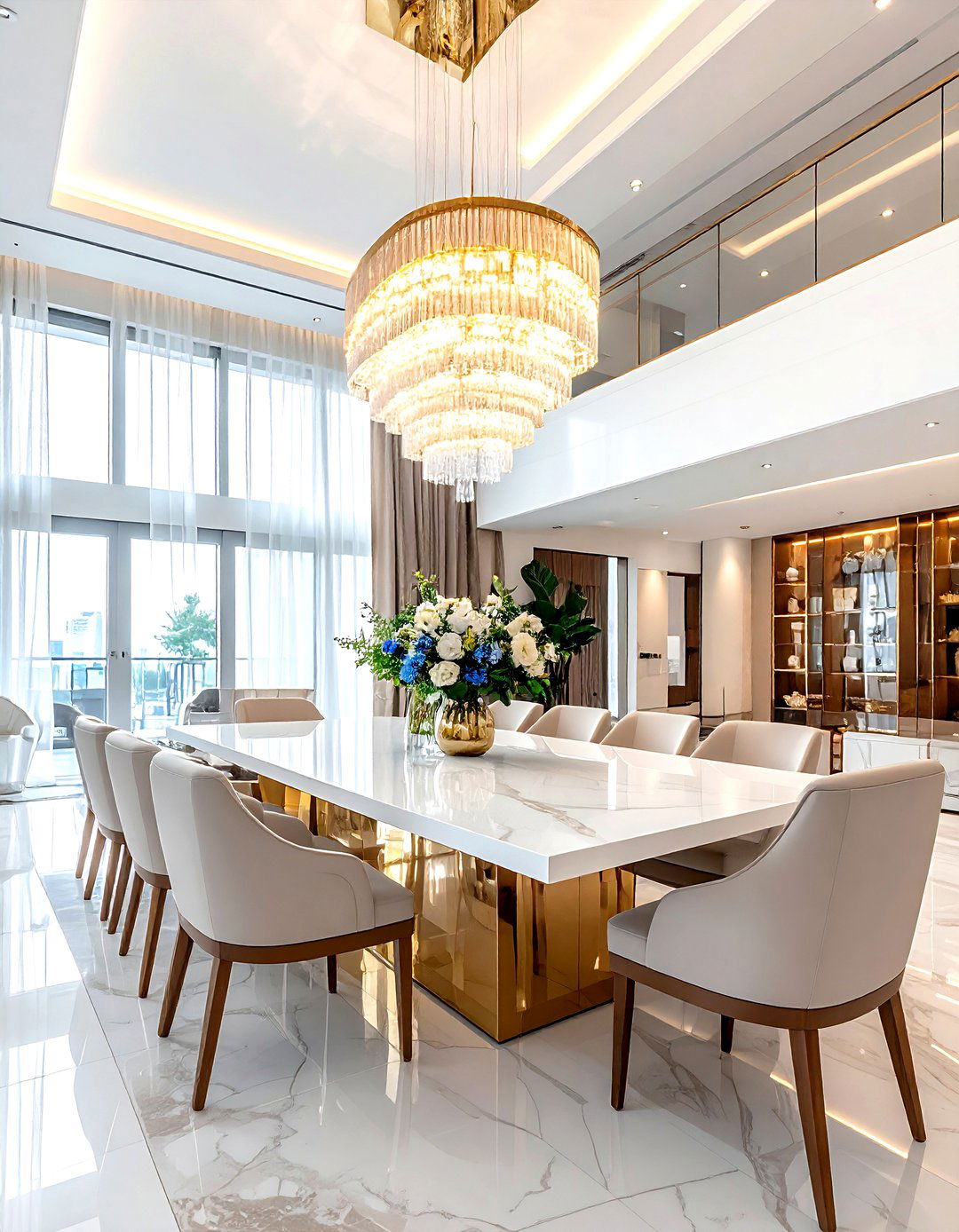 High ceiling dining room - 30 loft dining room ideas