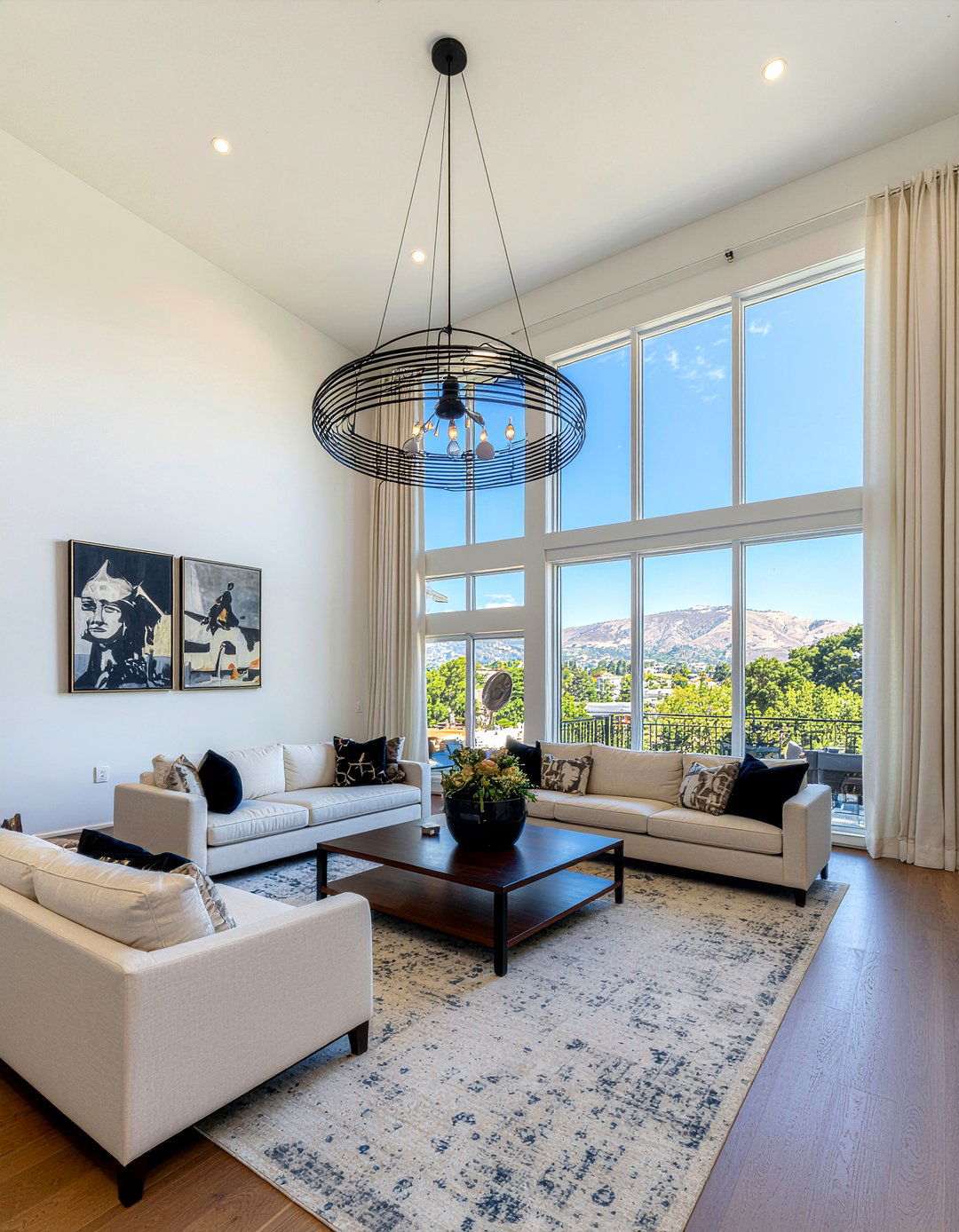 High ceiling living room - 30 model home living room ideas