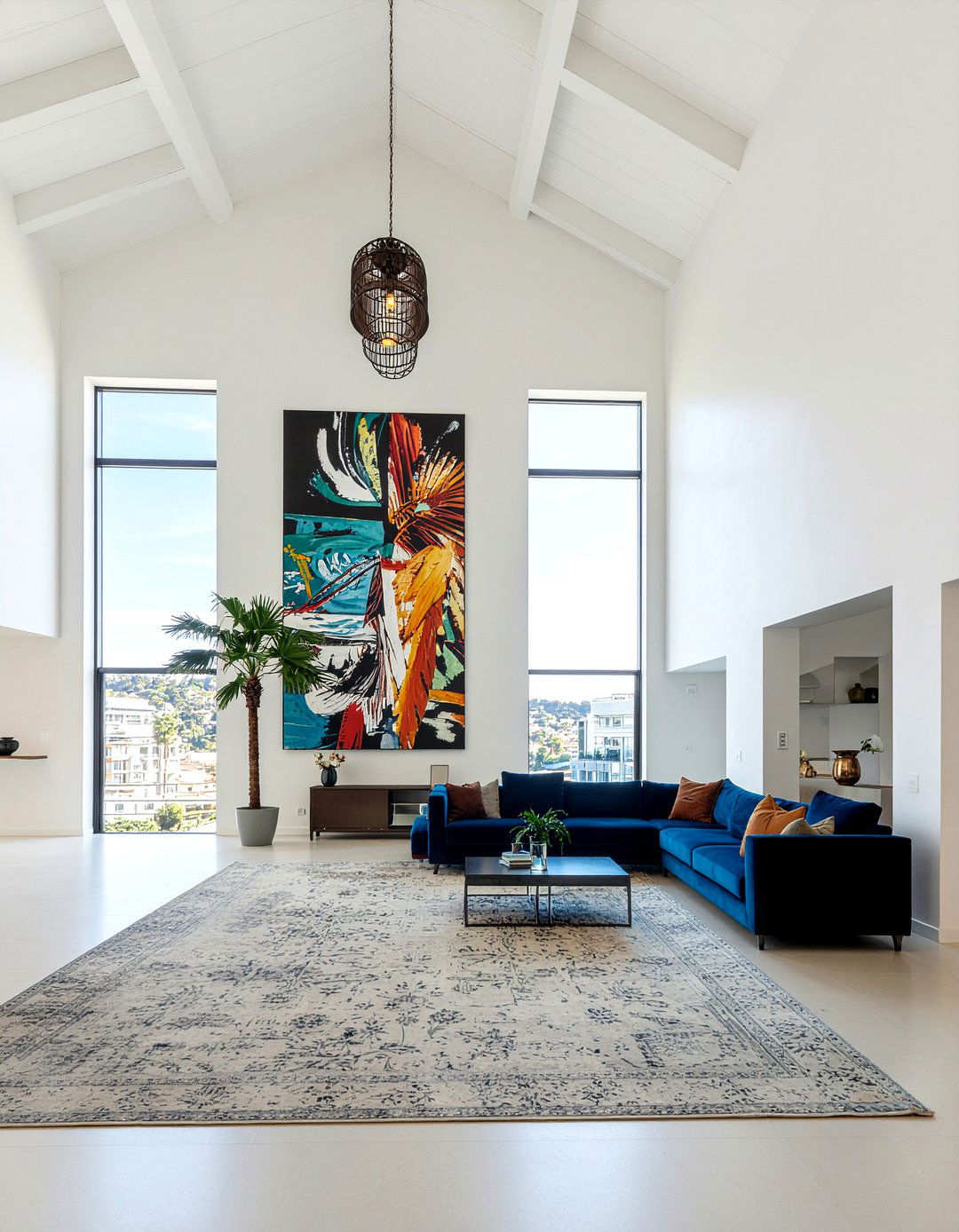 High ceiling living room - 30 contemporary living room ideas