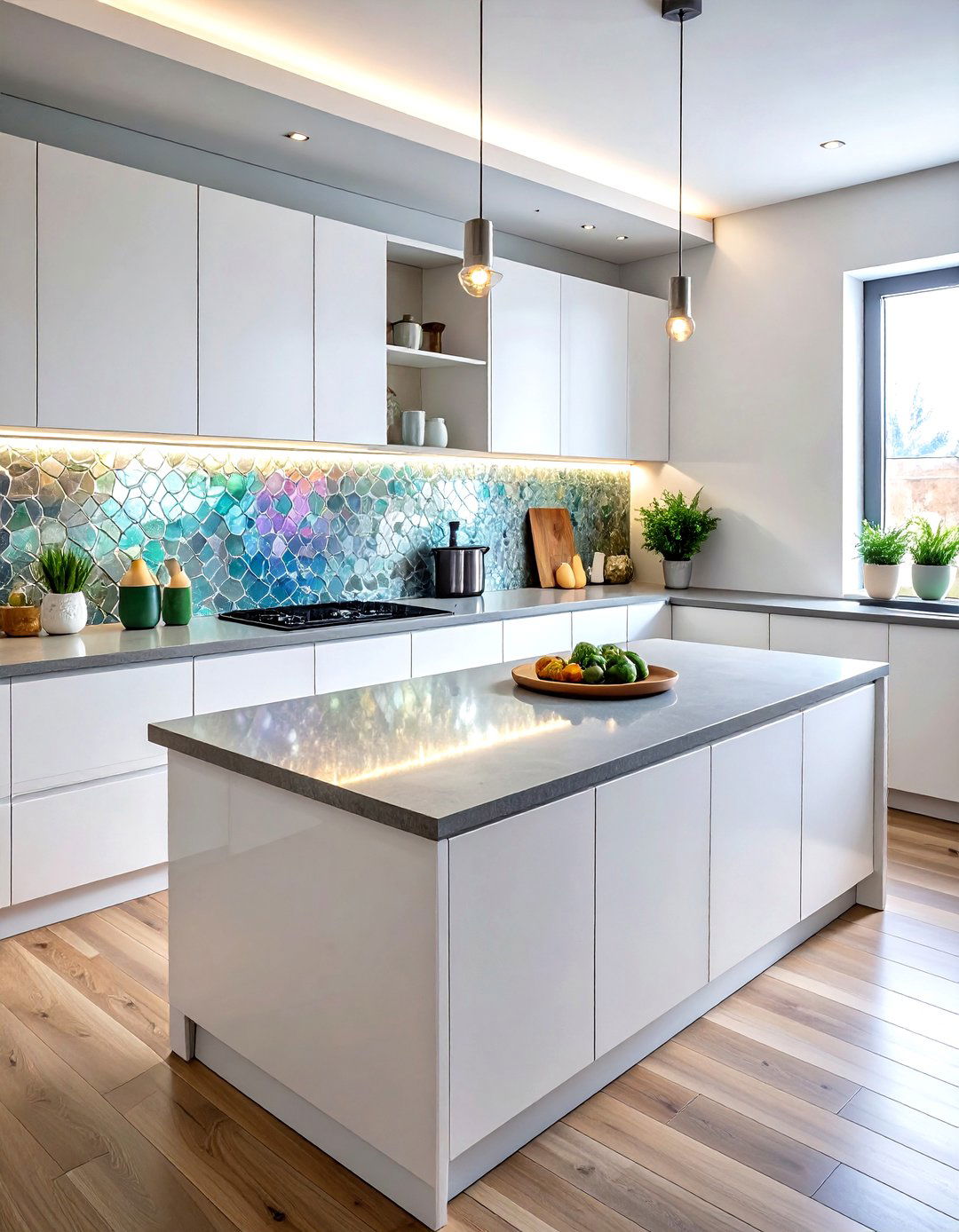 High end backsplash with laminate countertops - 30 kitchen high-low mixing ideas