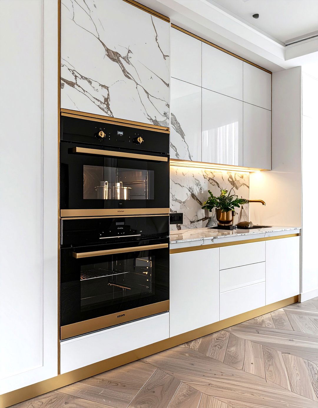 High end wall oven setup - 30 wall oven kitchen ideas