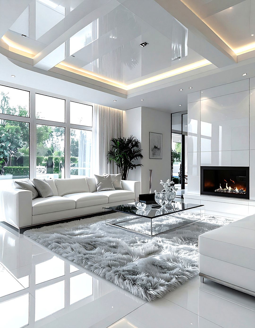 High gloss beams - 30 living room beam ideas