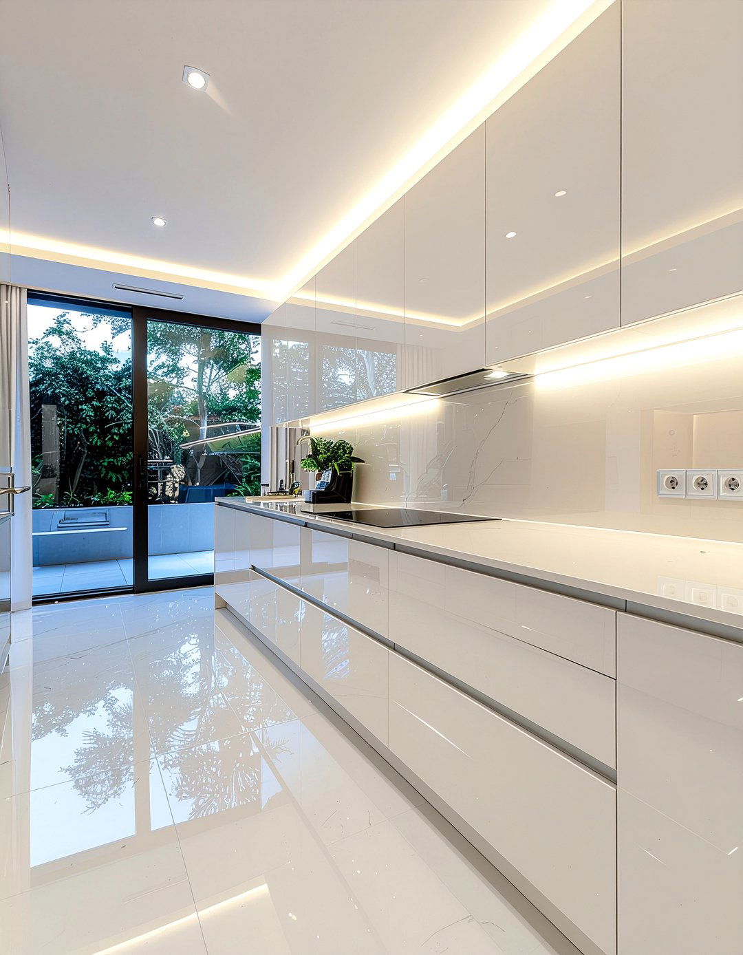 High gloss cream kitchen - 30 warm cream kitchen ideas