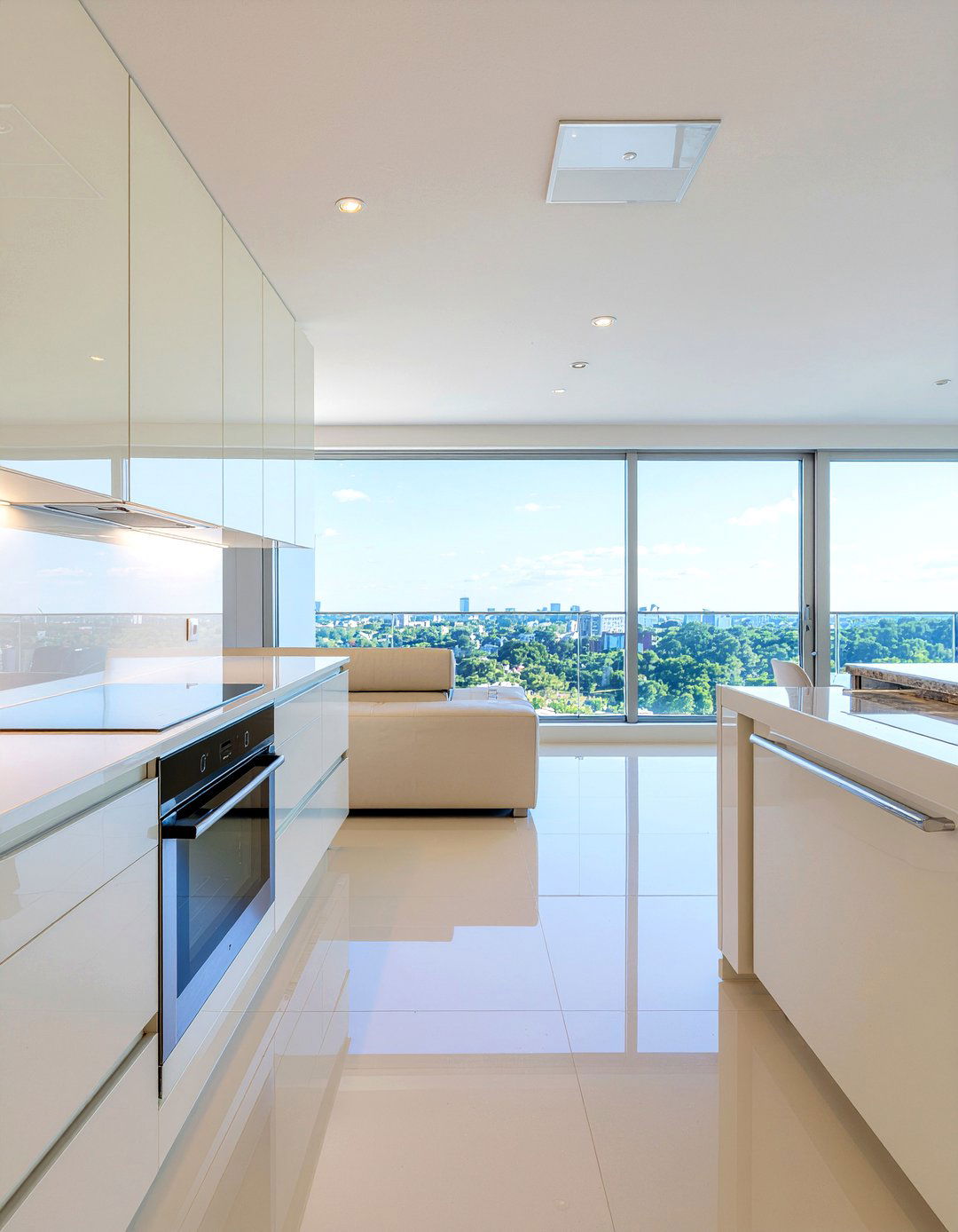 High gloss cream kitchen - 30 cream kitchen ideas