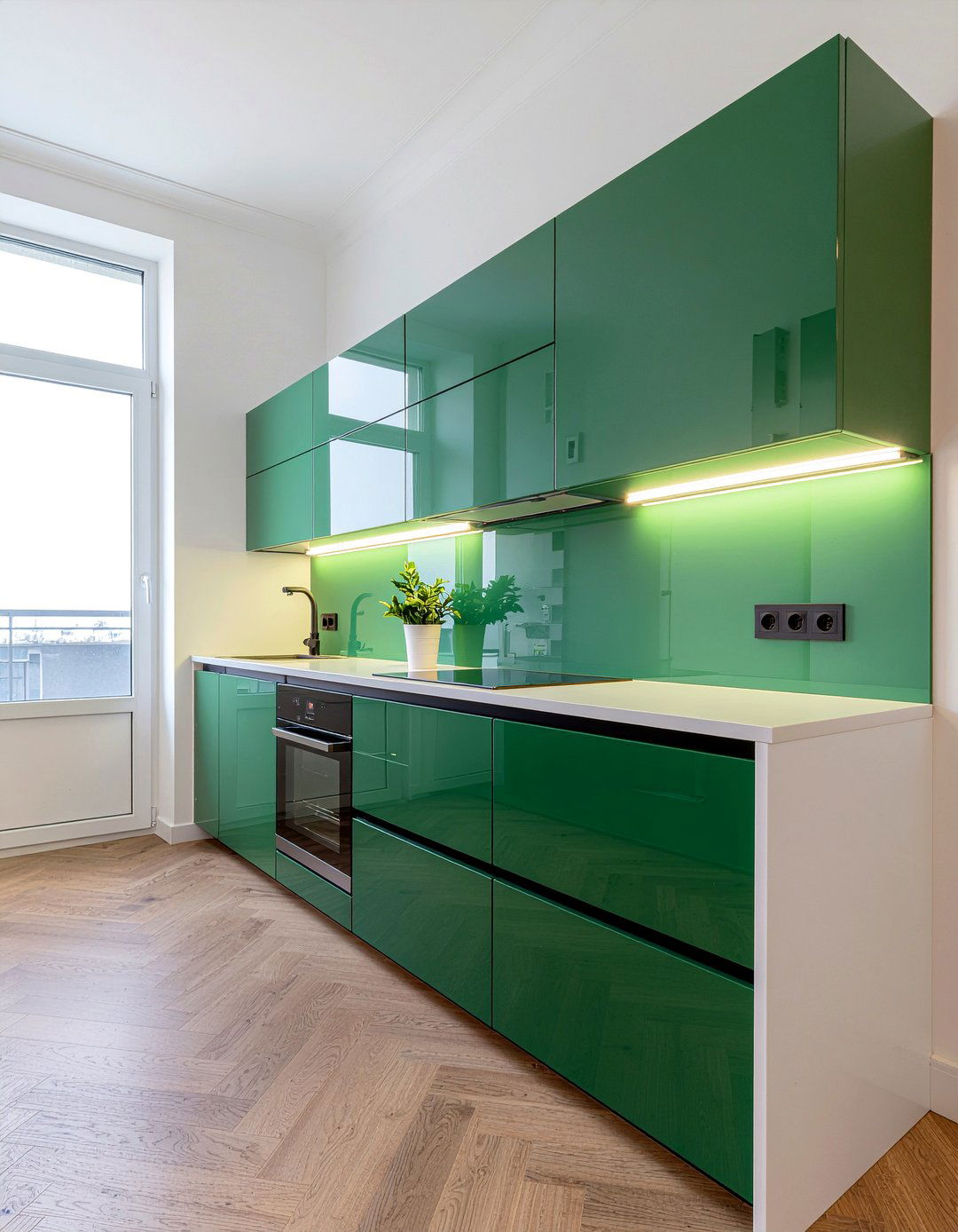 High gloss kitchen cabinets - 30 kitchen door ideas