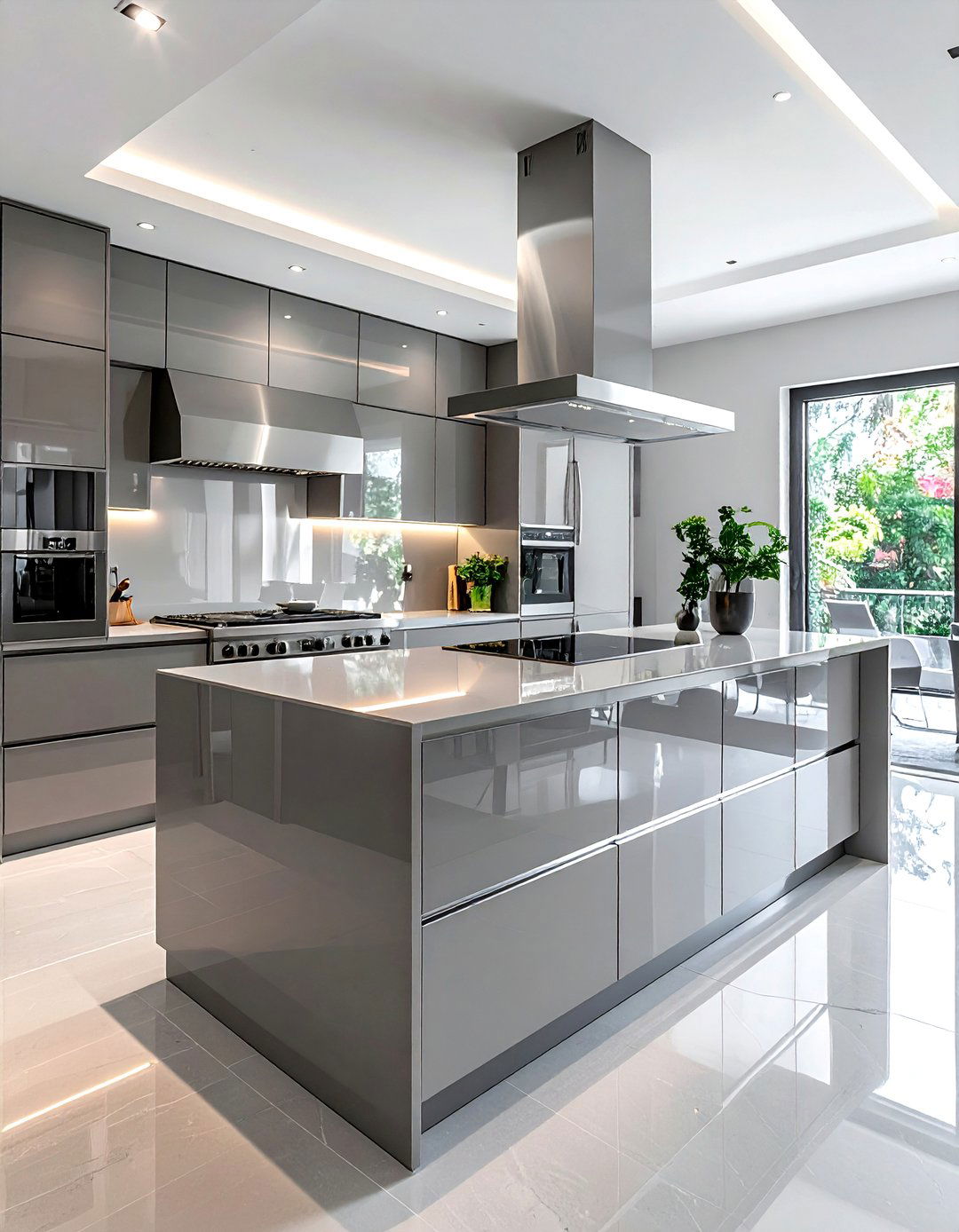 High gloss kitchen cabinets - 30 condo kitchen ideas