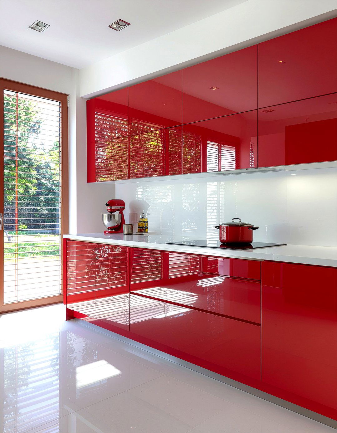 High gloss shutters - 30 kitchen shutter ideas