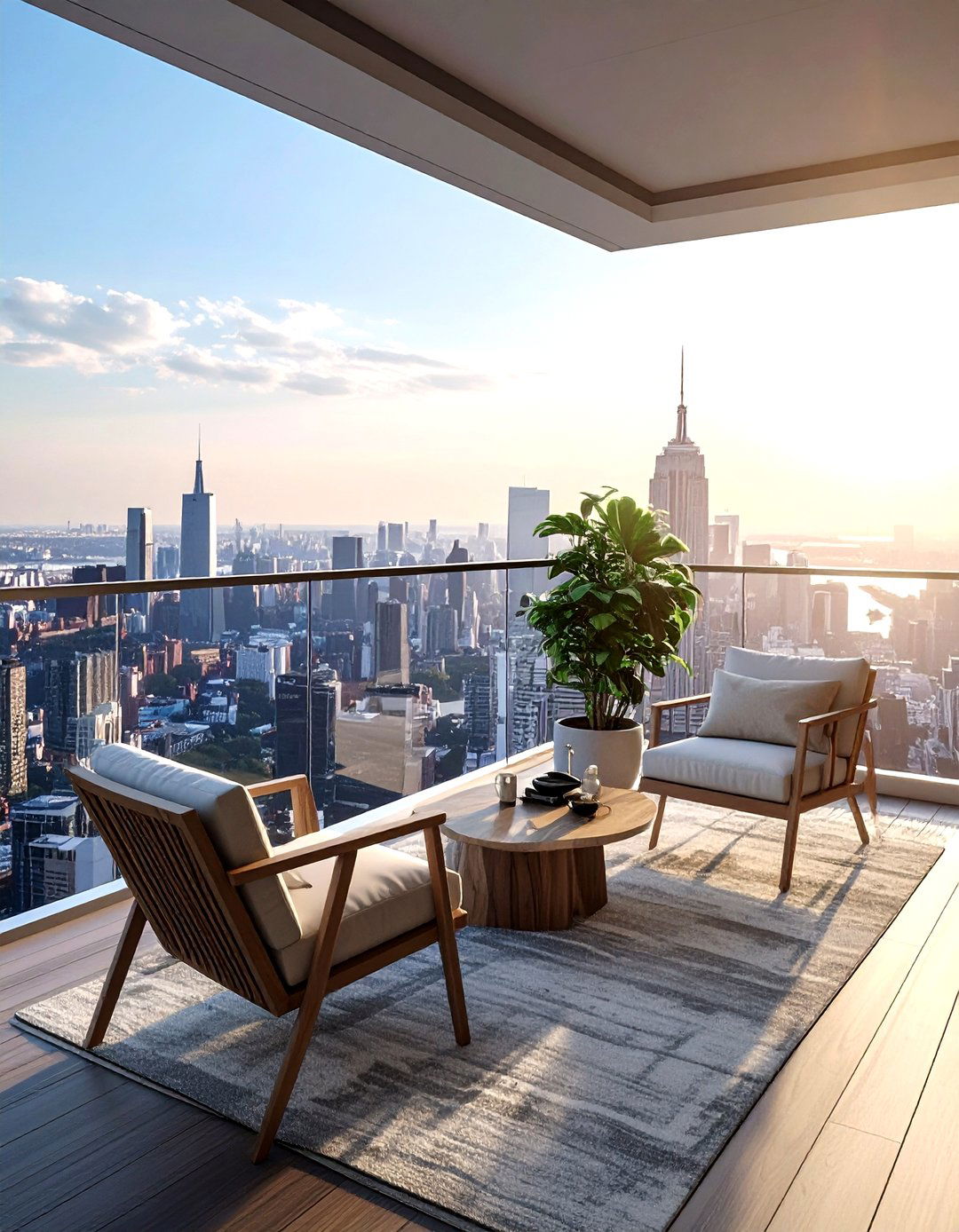 High rise living room balcony - 30 living room with balcony ideas