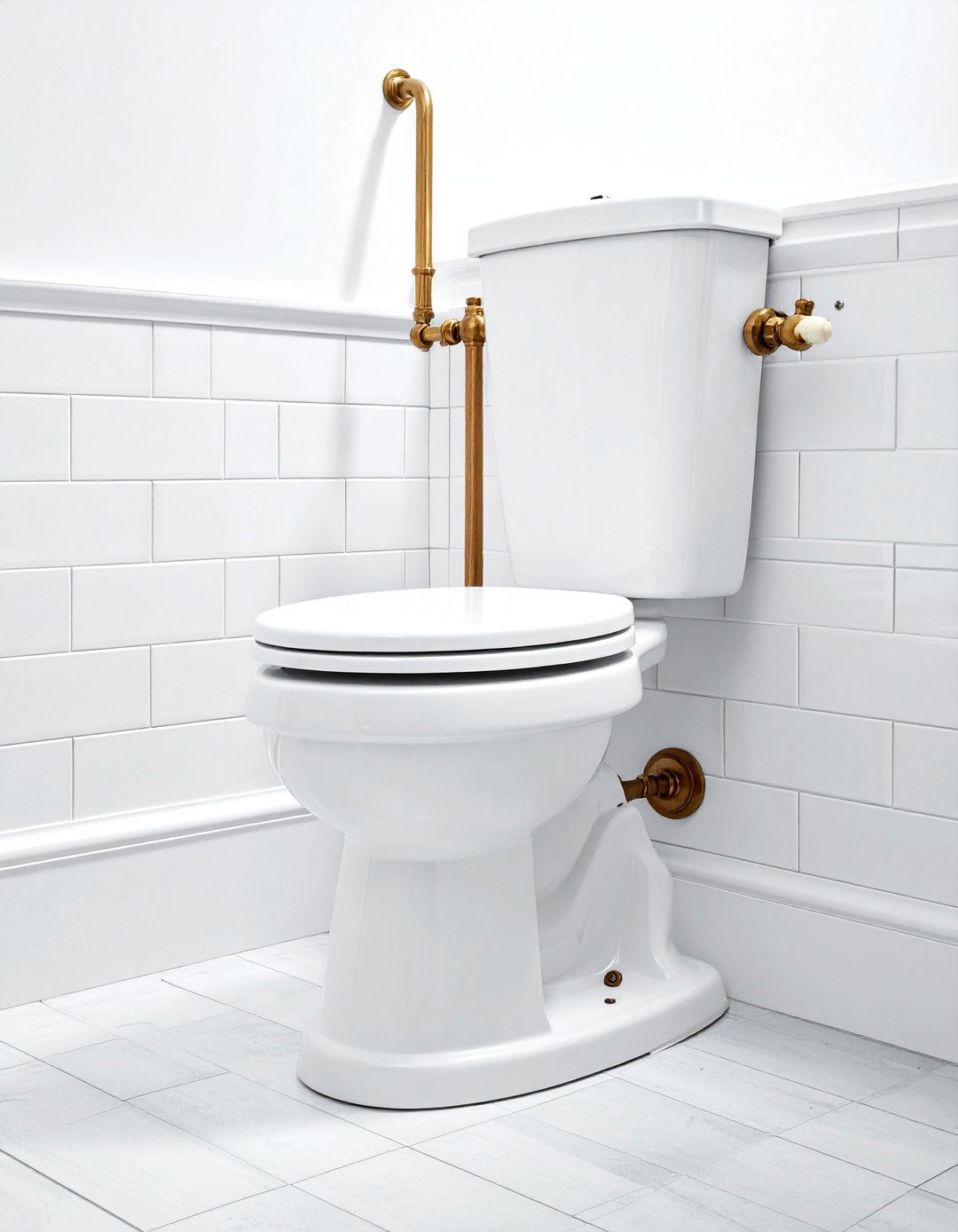 High tank pull chain toilet - 30 vintage bathroom ideas
