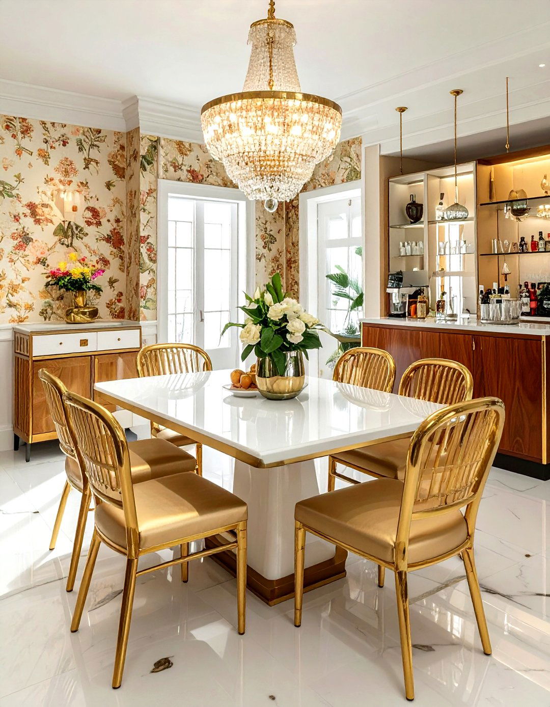 Hollywood Regency Dining Room - 30 glam dining room ideas