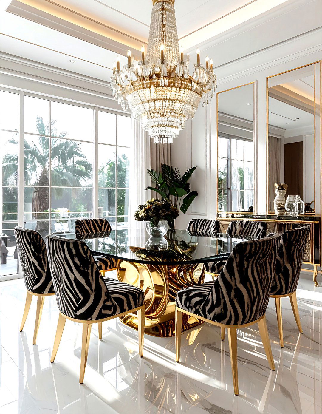 Hollywood Regency Dining Room - 30 grand dining room ideas