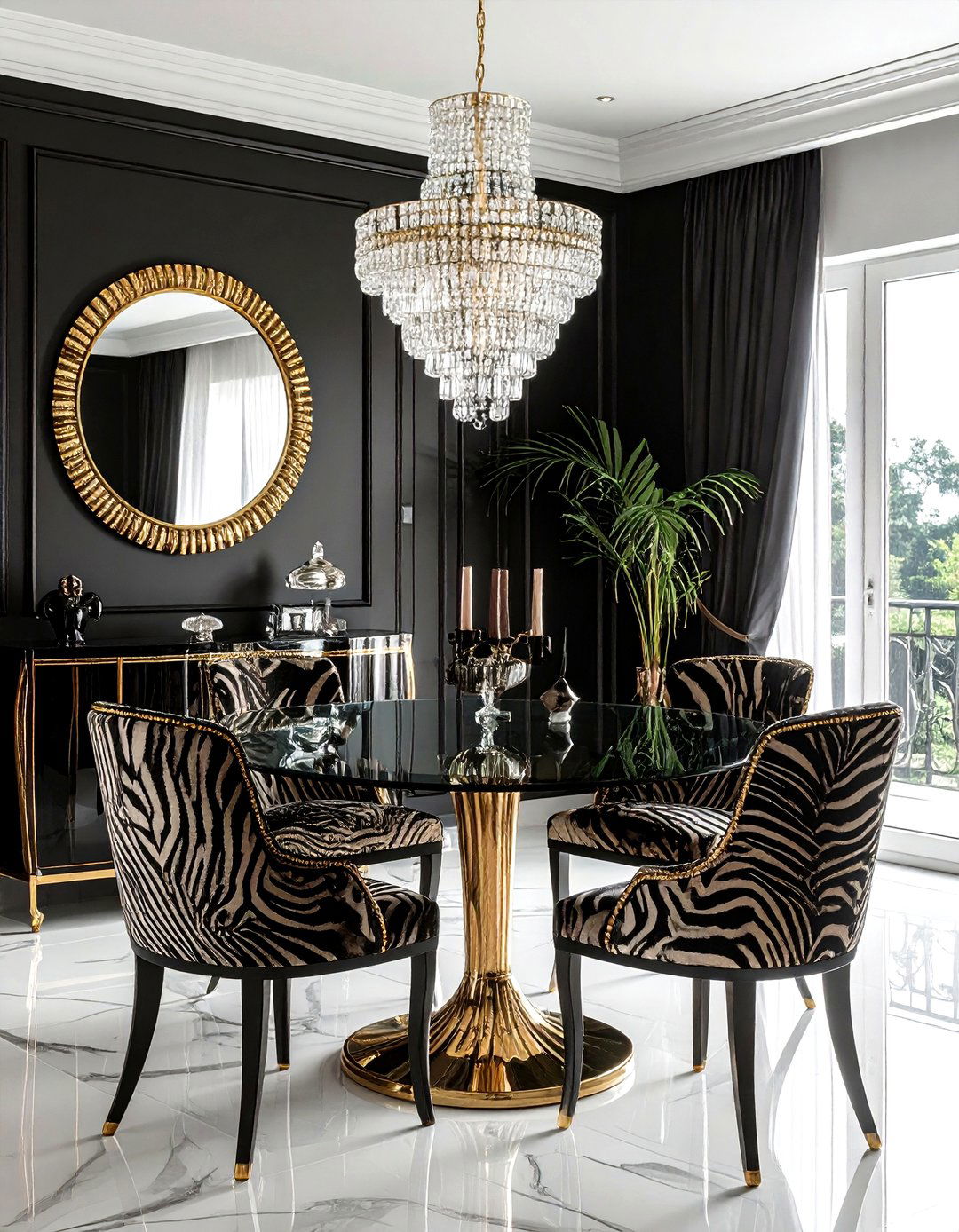 Hollywood Regency Dining Room - 30 antique dining room ideas