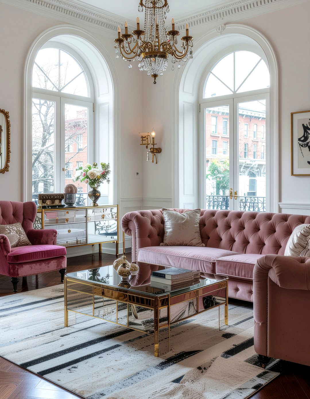 Hollywood Regency Living Room - 30 living room vintage furniture ideas