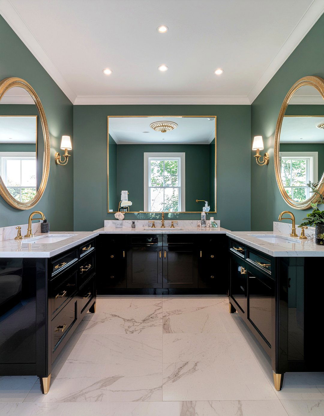 Hollywood Regency Modern Bathroom - 30 bathroom style mixing ideas