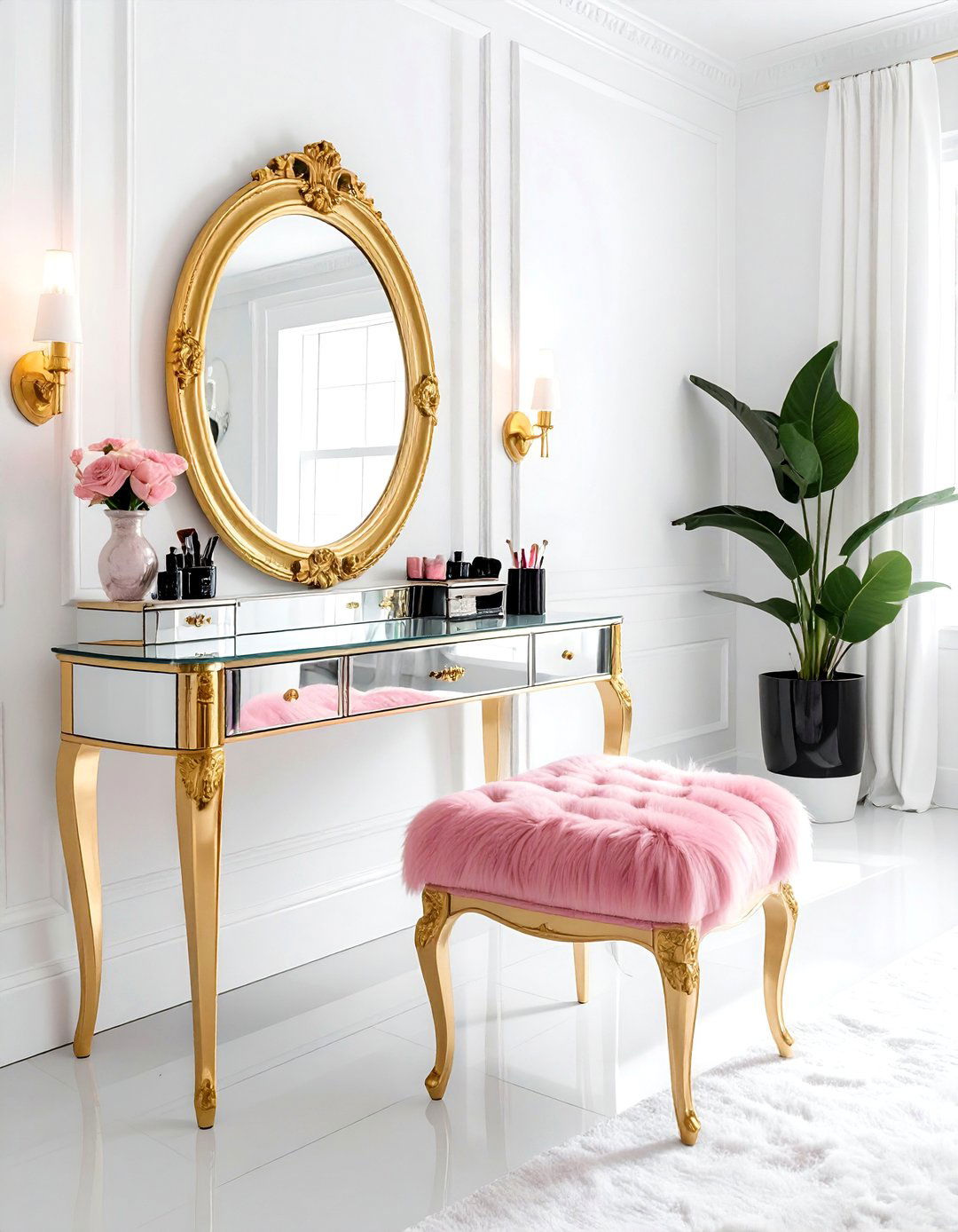 Hollywood Regency Vanity - 30 period home decor ideas