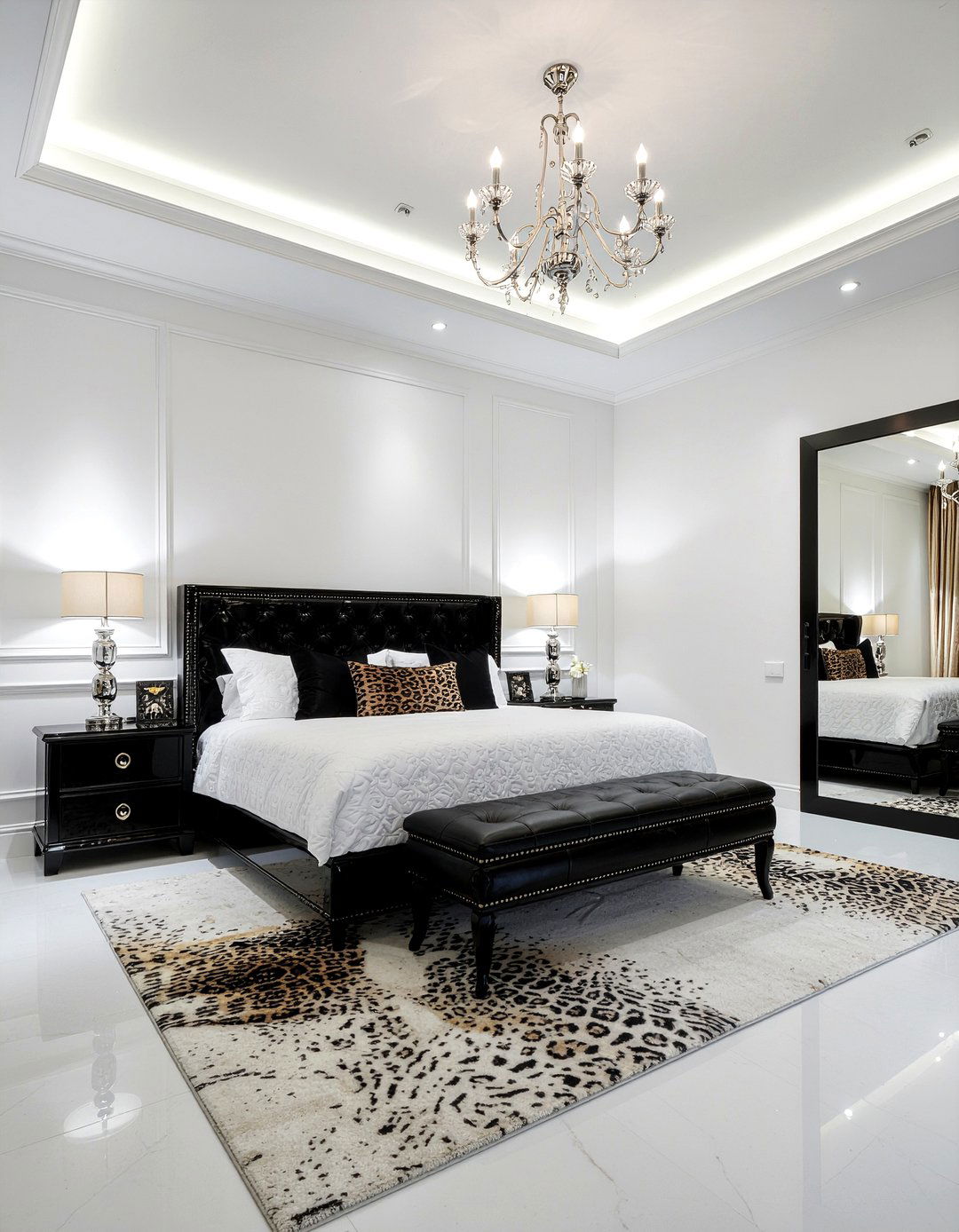 Hollywood Regency White Bedroom - 30 bedroom white walls