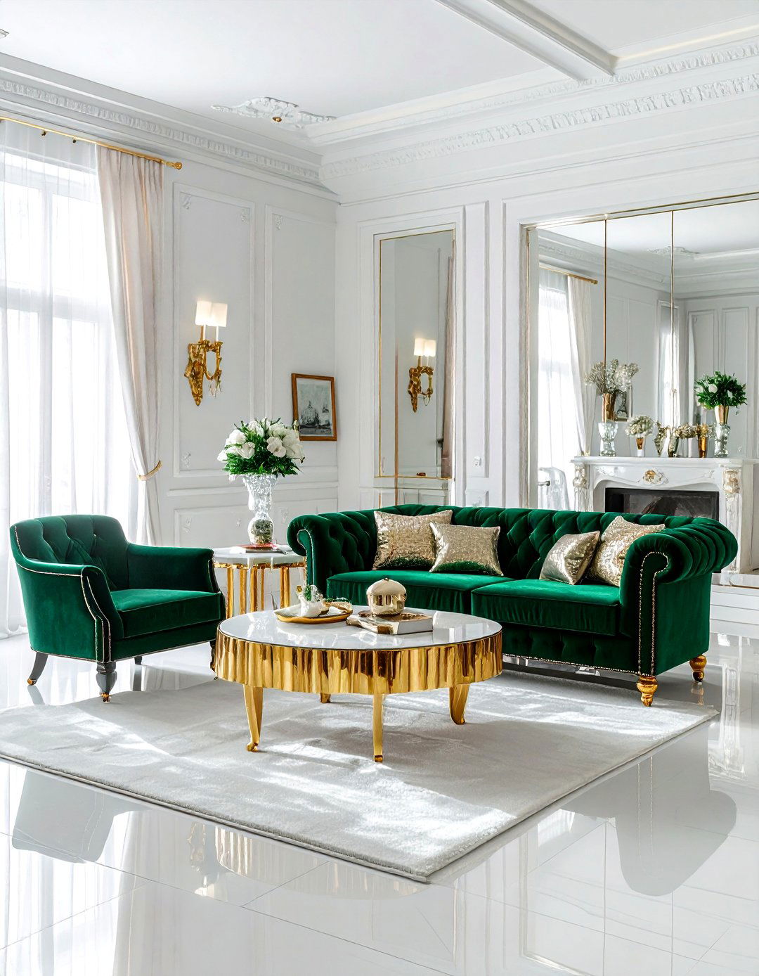 Hollywood regency parlor - 30 vintage home decor ideas