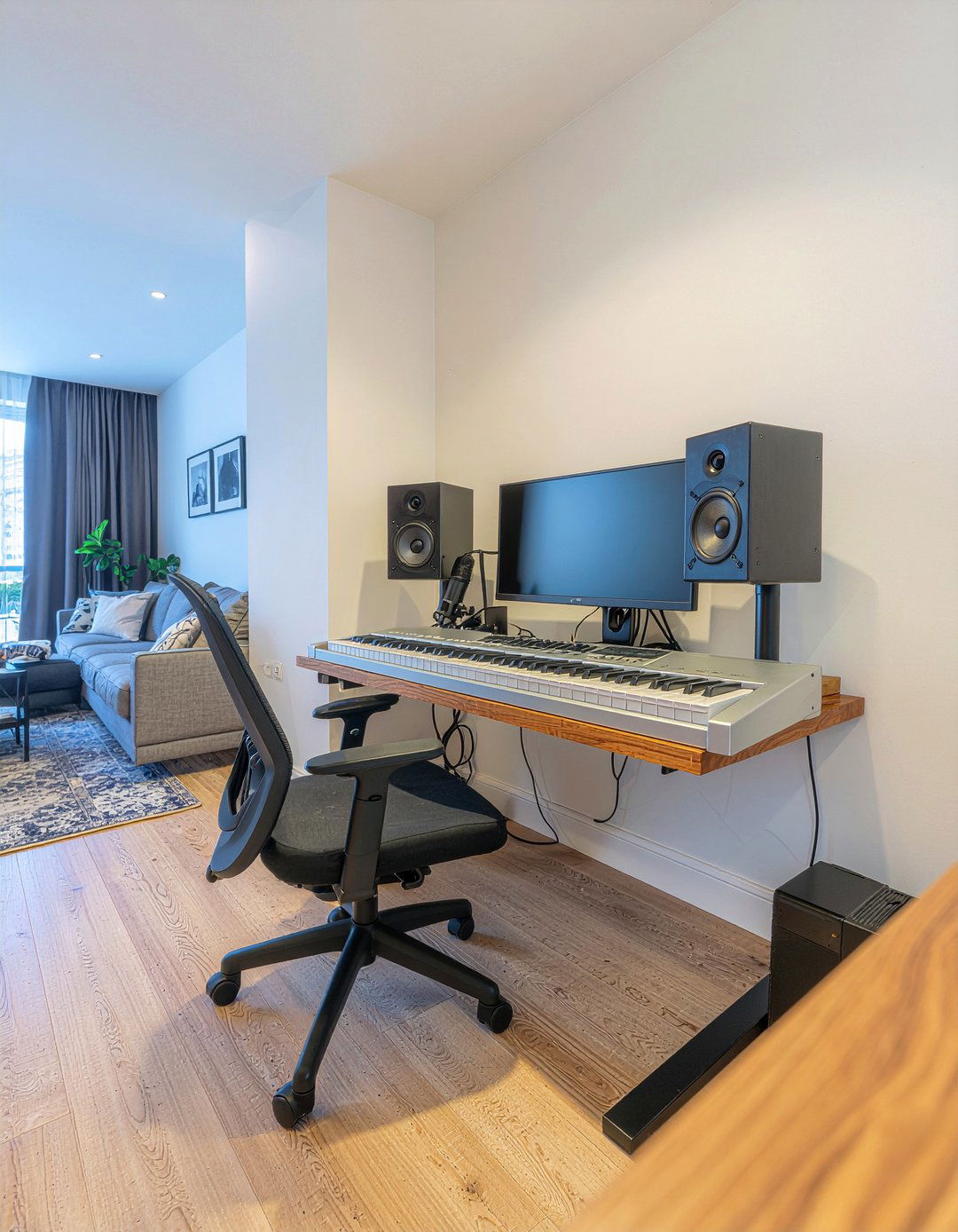 Home Music Studio - 30 music themed living room ideas