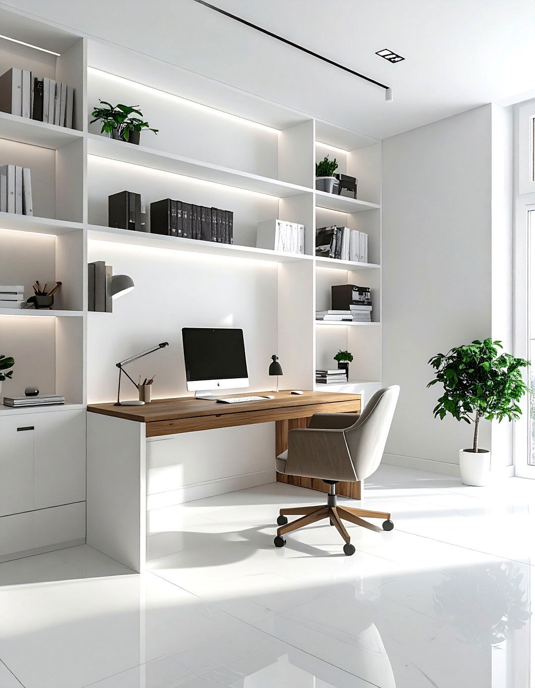 Home Office Built Ins - 30 home makeover ideas