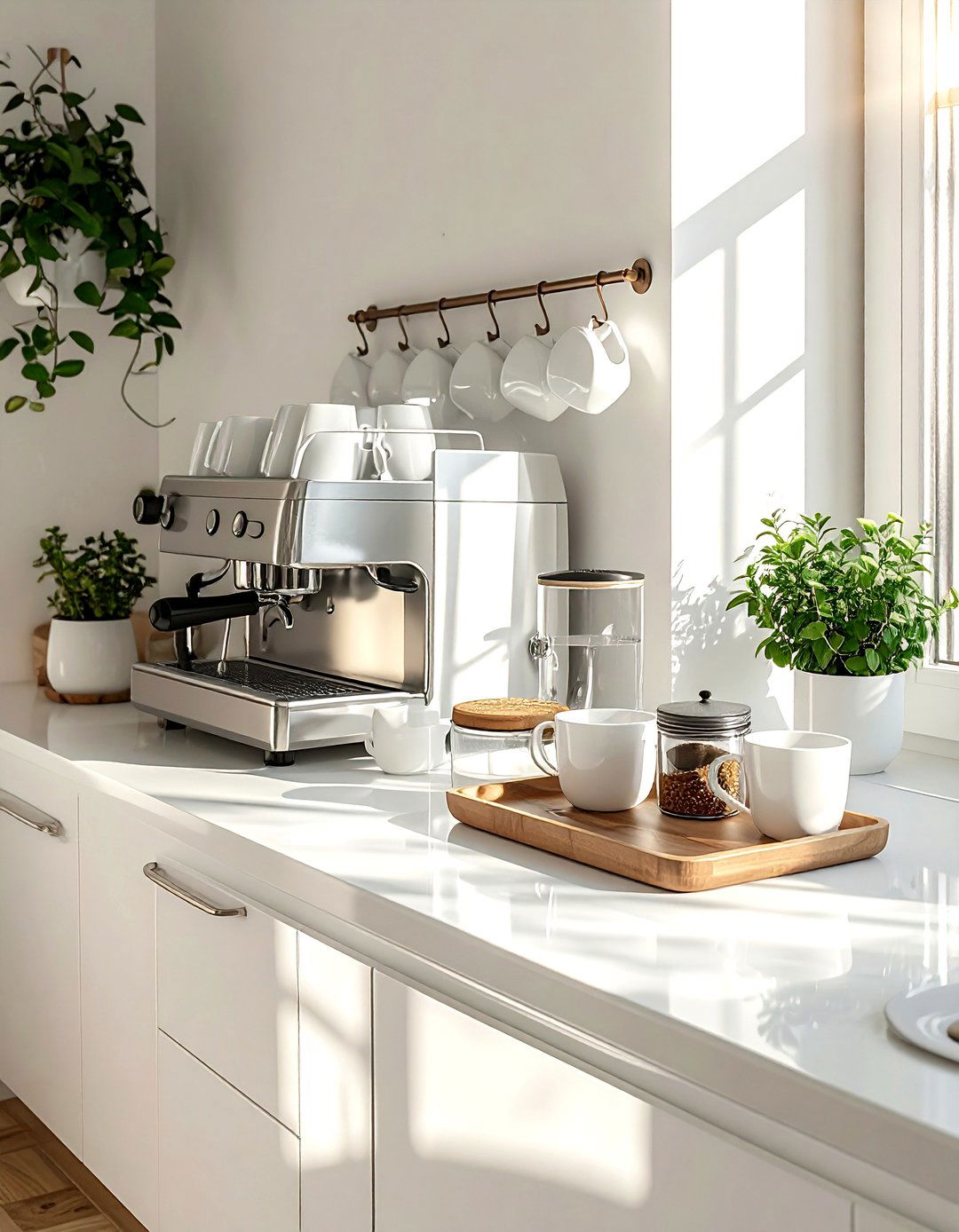 Home coffee station - 30 DIY kitchen ideas