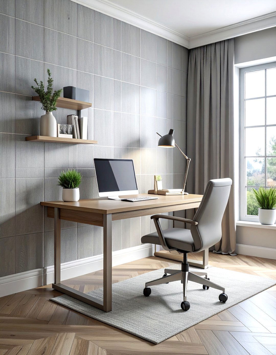 Home office accent wall - 30 removable wallpaper ideas