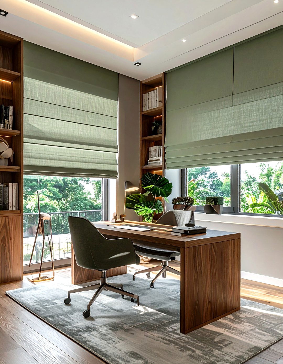 Home office roman shade - 30 roman shade ideas