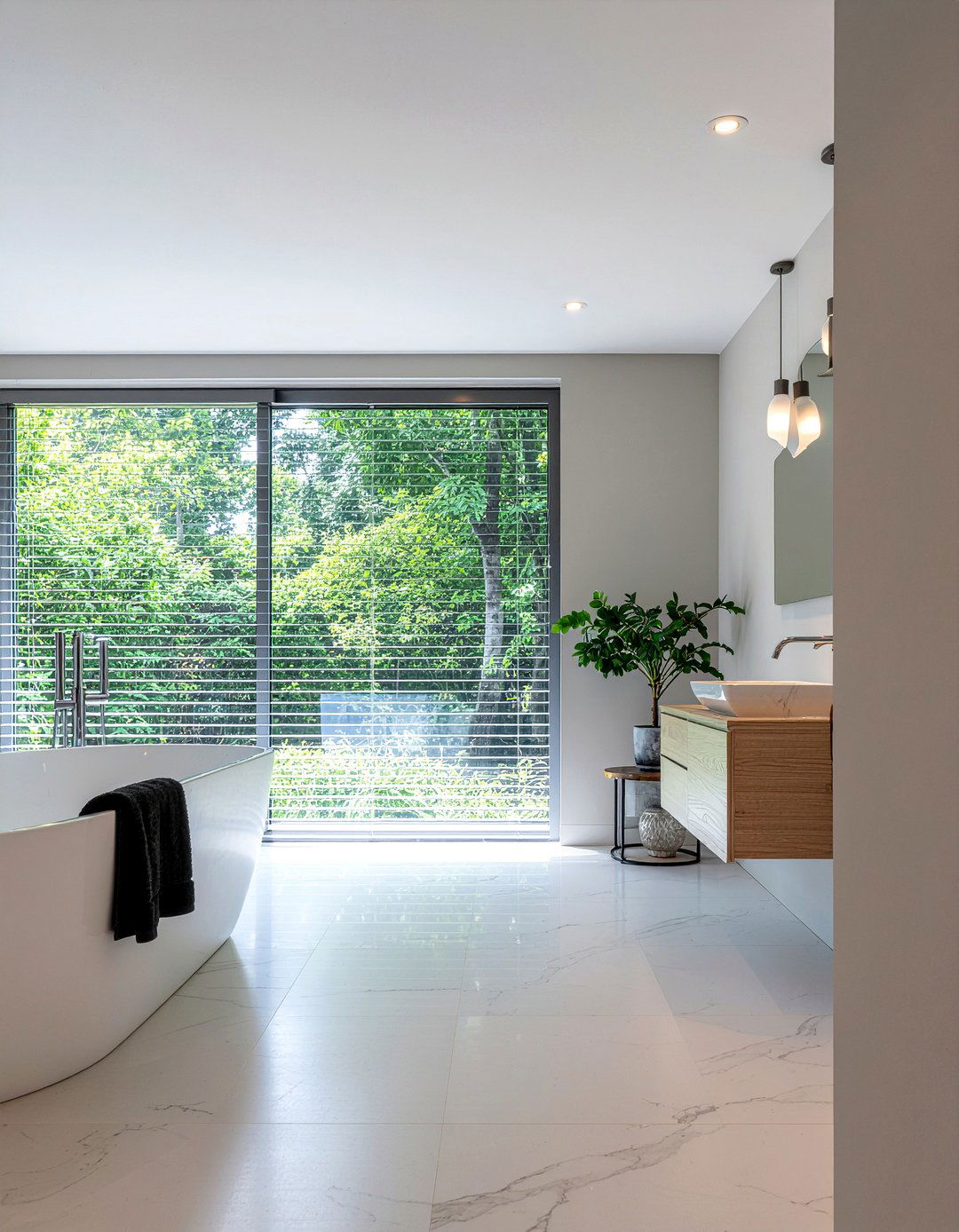 Honed Marble Flooring - 30 marble tile bathroom ideas