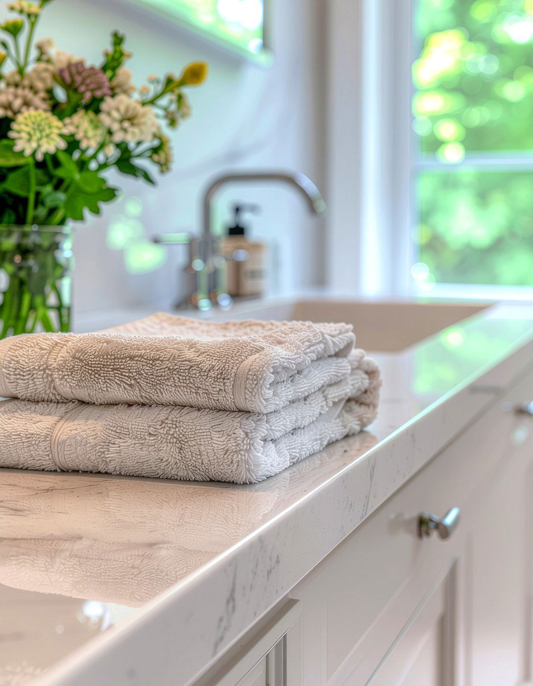 Honed marble bathroom countertop - 30 marble countertop bathroom ideas