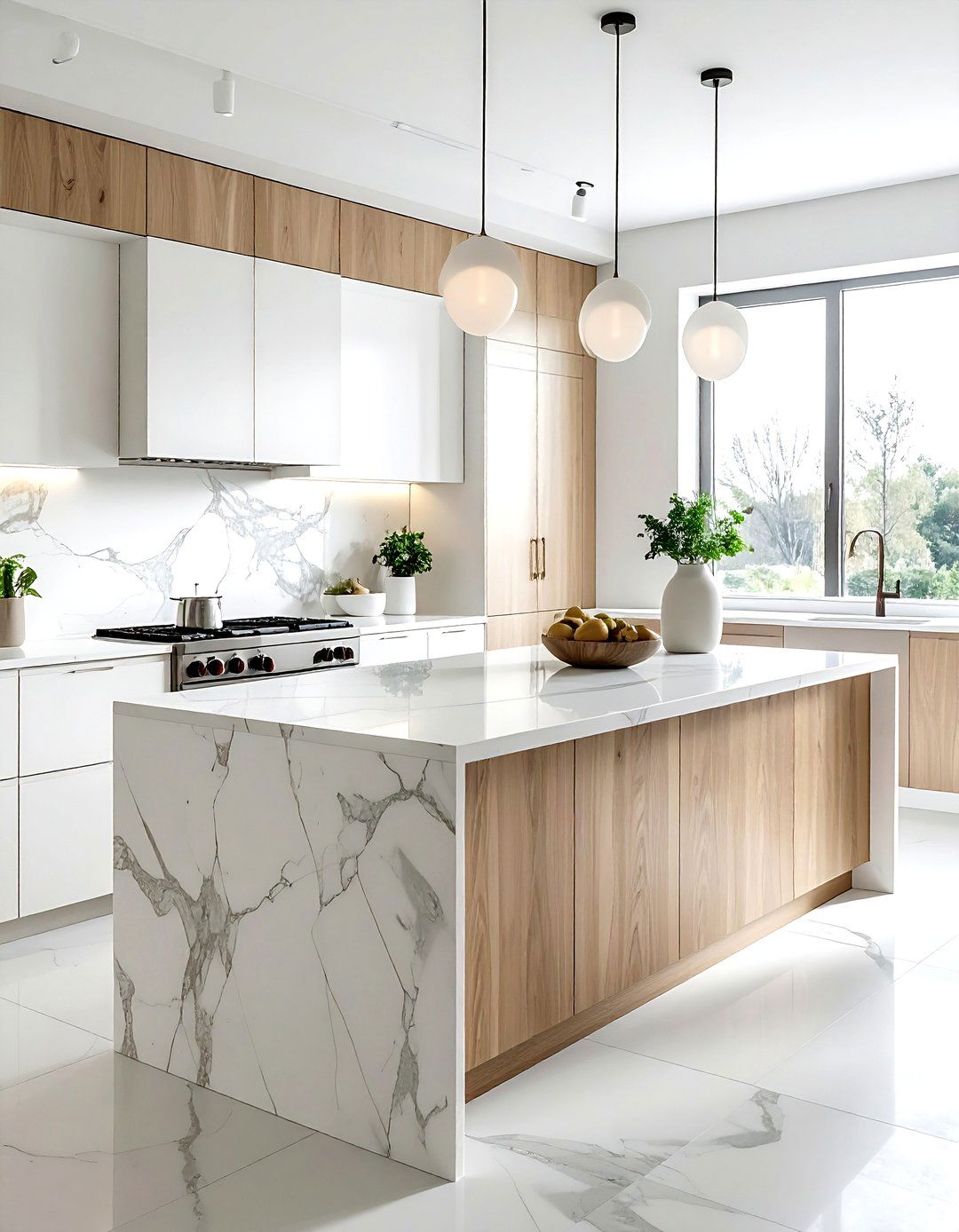 30 Marble Backsplash Kitchen Ideas for Elegant Interior Design