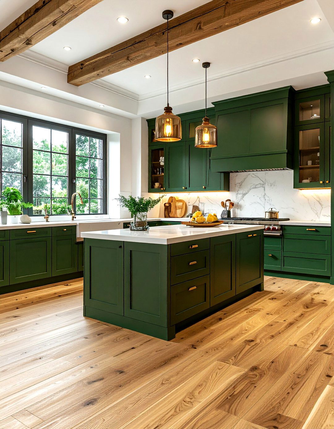 Honey Oak Vinyl Plank - 30 vinyl floor kitchen ideas