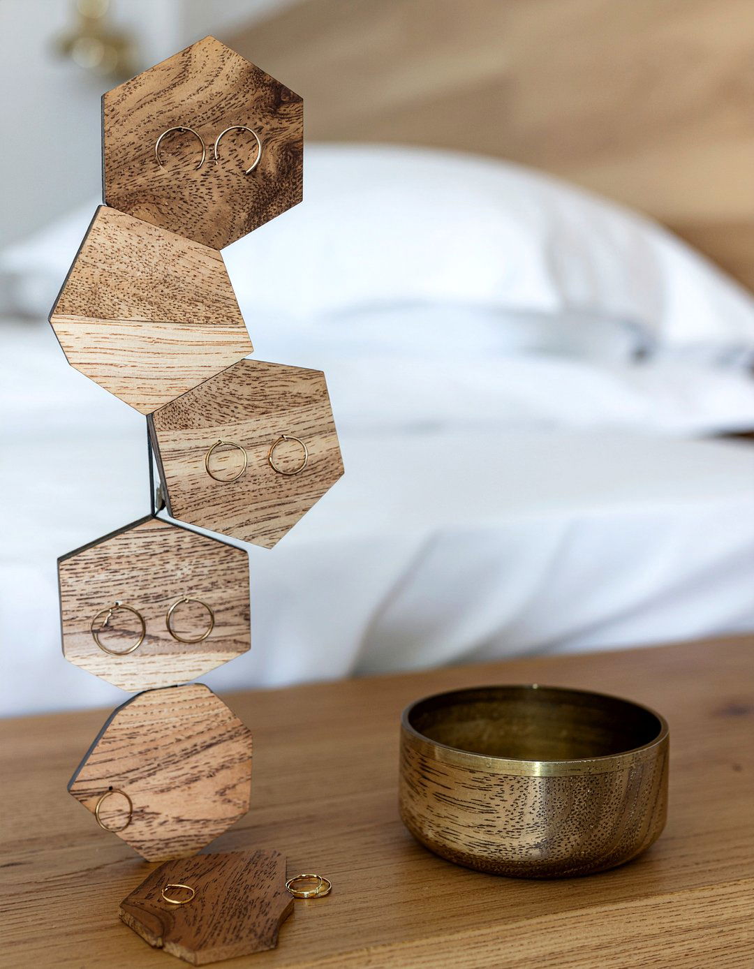 Honeycomb Jewelry Organizer - 30 bedroom jewelry storage ideas