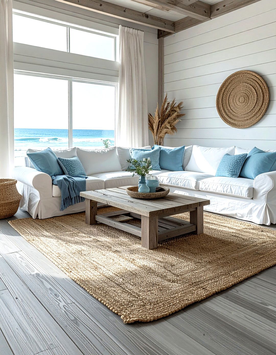 Horizontal Grey Wood Planking - 30 living room plank wall ideas