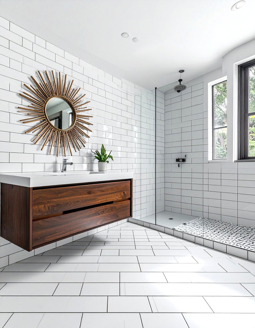 Horizontal Stack White Subway Tile - 30 white subway tile bathroom ideas