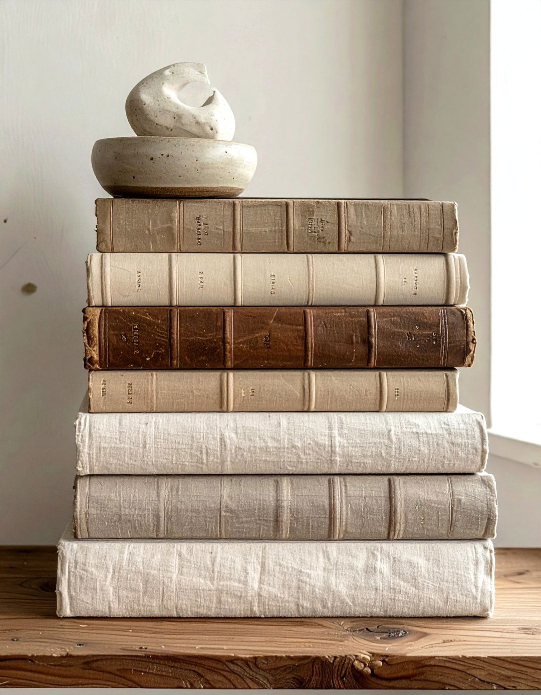 Horizontal book stacks - 30 book styling ideas