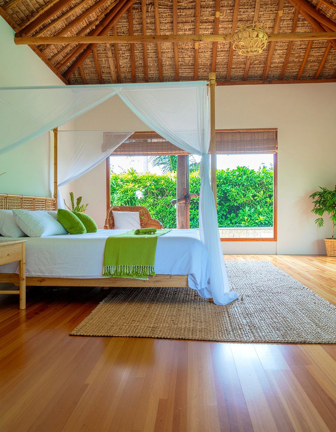 Horizontal grain bamboo flooring - 30 bedroom bamboo flooring ideas