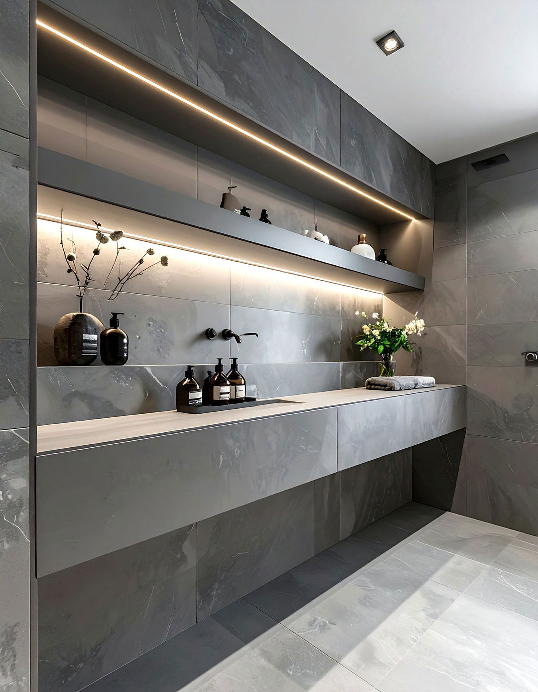 Horizontal shower niche - 30 tile niche ideas