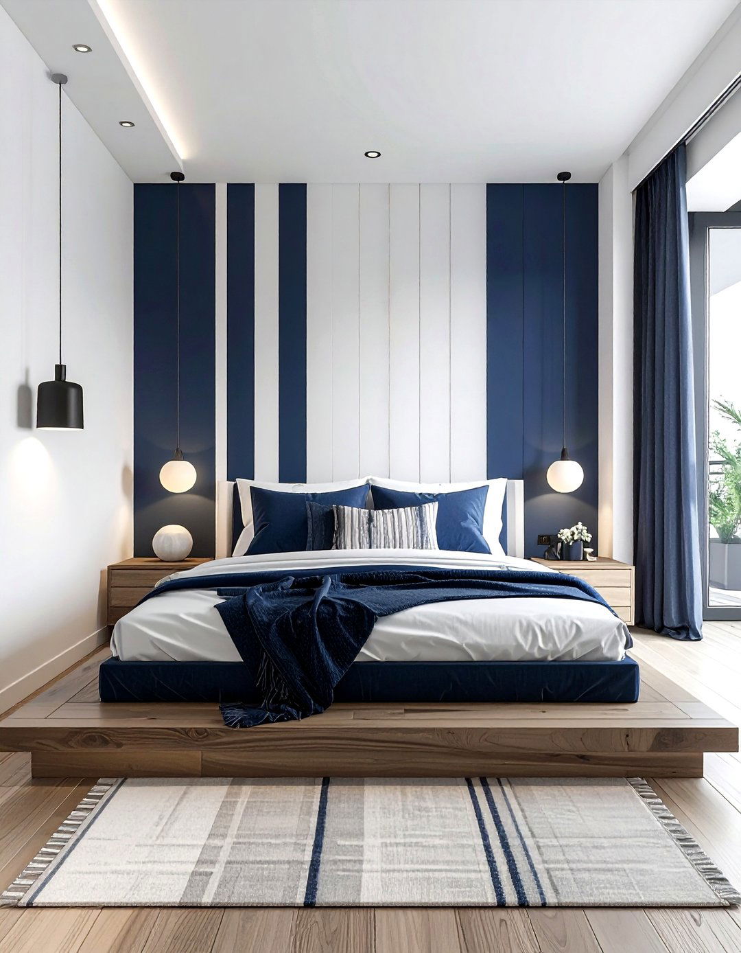 Horizontal stripe wall - 30 paint ideas for walls
