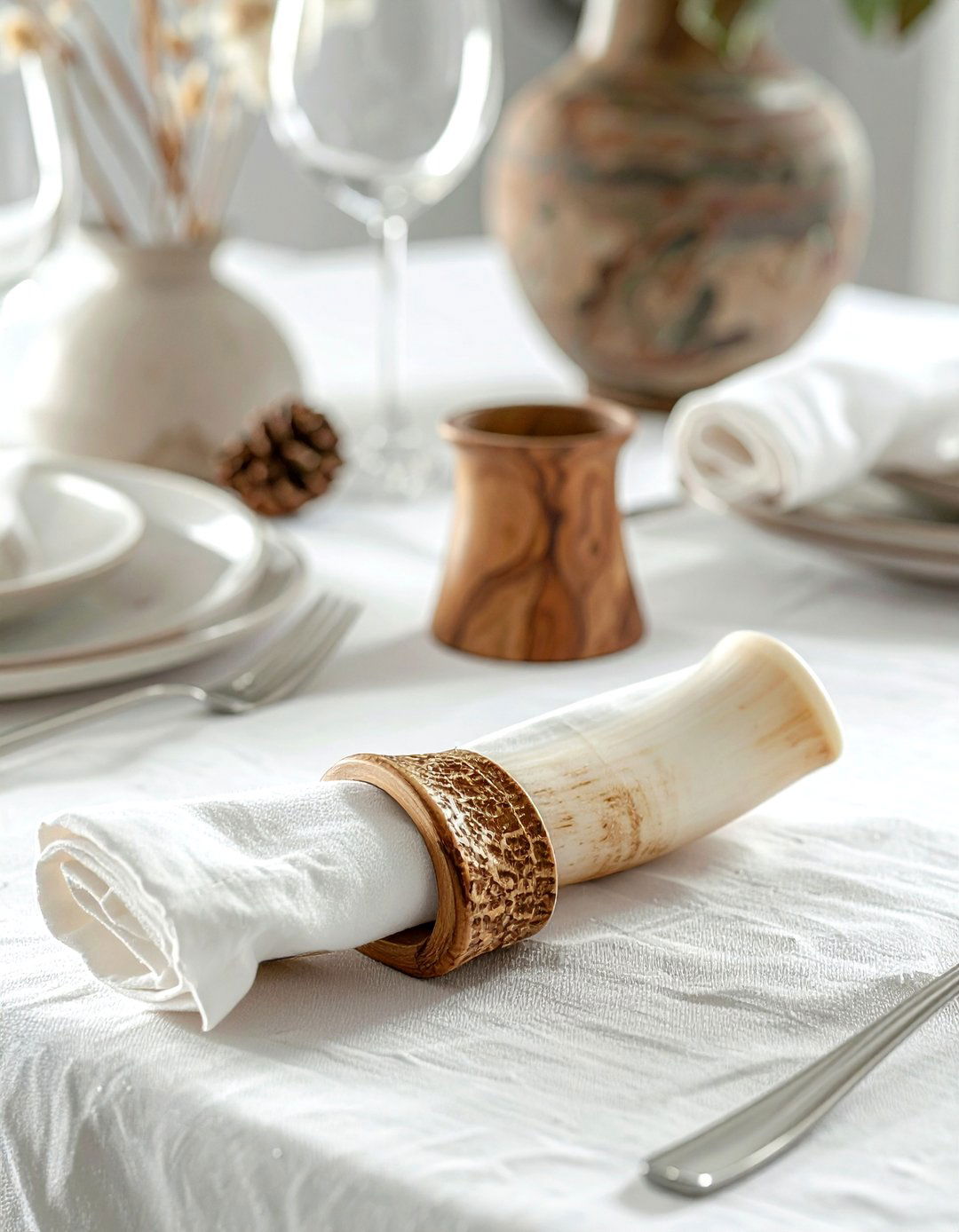 Horn napkin rings - 30 horn decor ideas