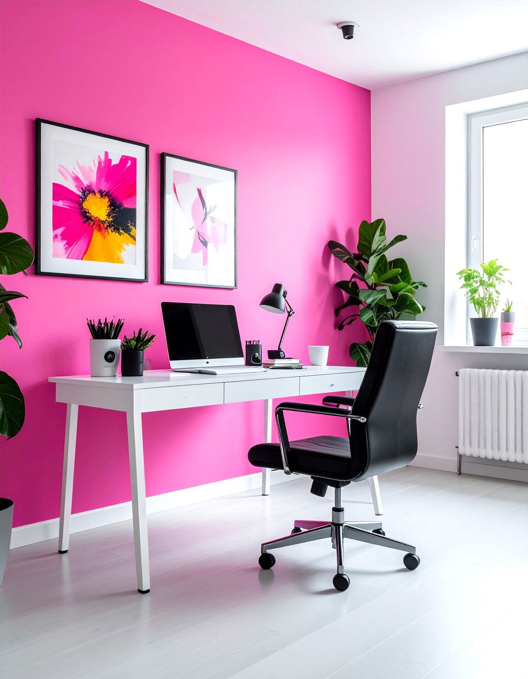 Hot Pink Accent Wall - 30 hot pink decor ideas
