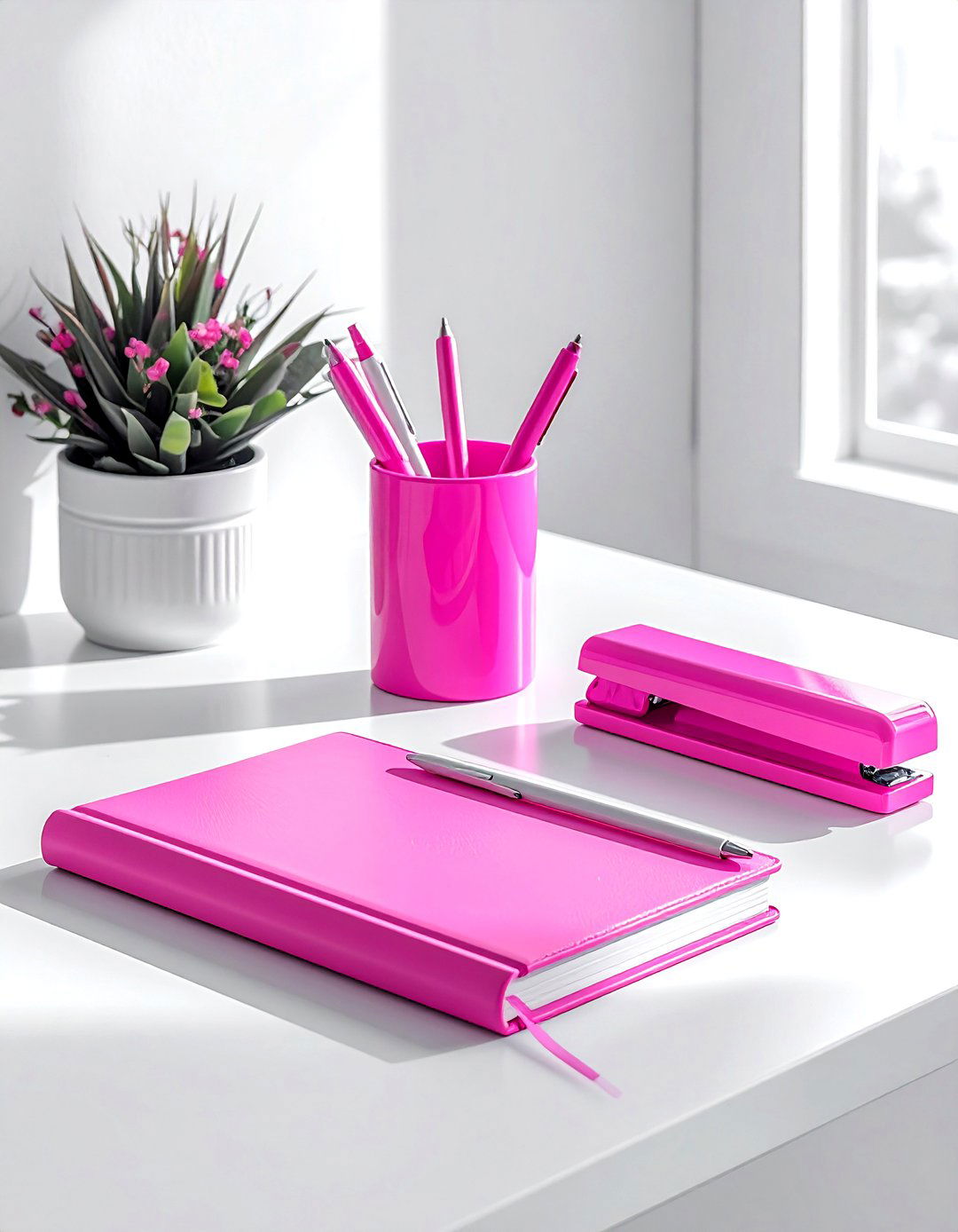 Hot Pink Desk Accessories - 30 hot pink decor ideas
