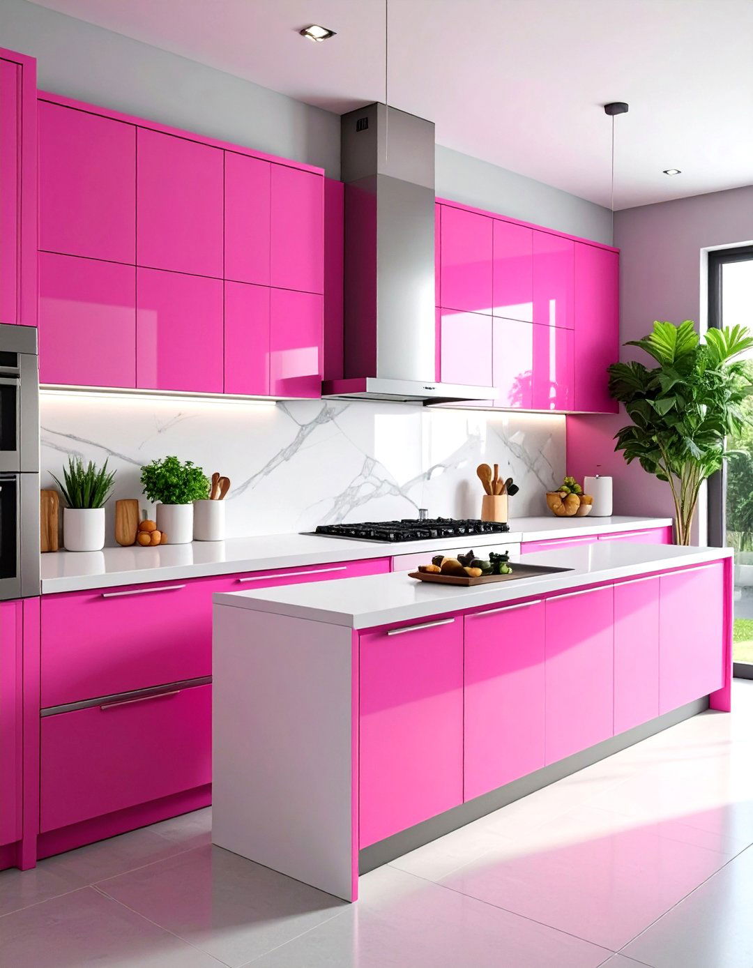 Hot Pink Kitchen Cabinets - 30 hot pink decor ideas