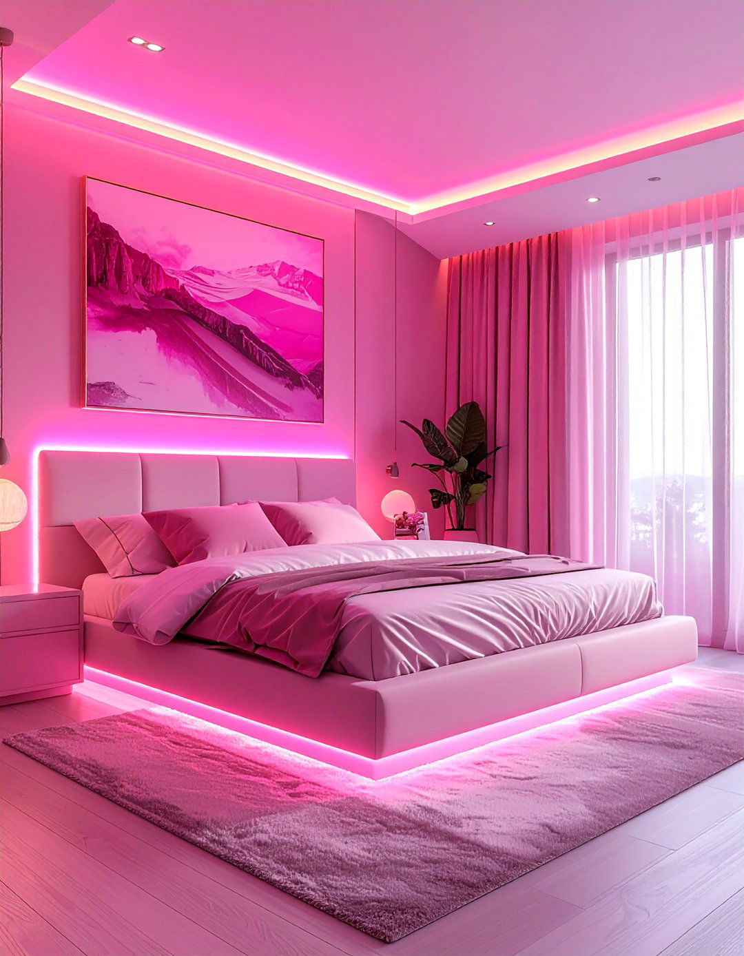 Hot Pink Neon Bedroom - 30 hot pink decor ideas