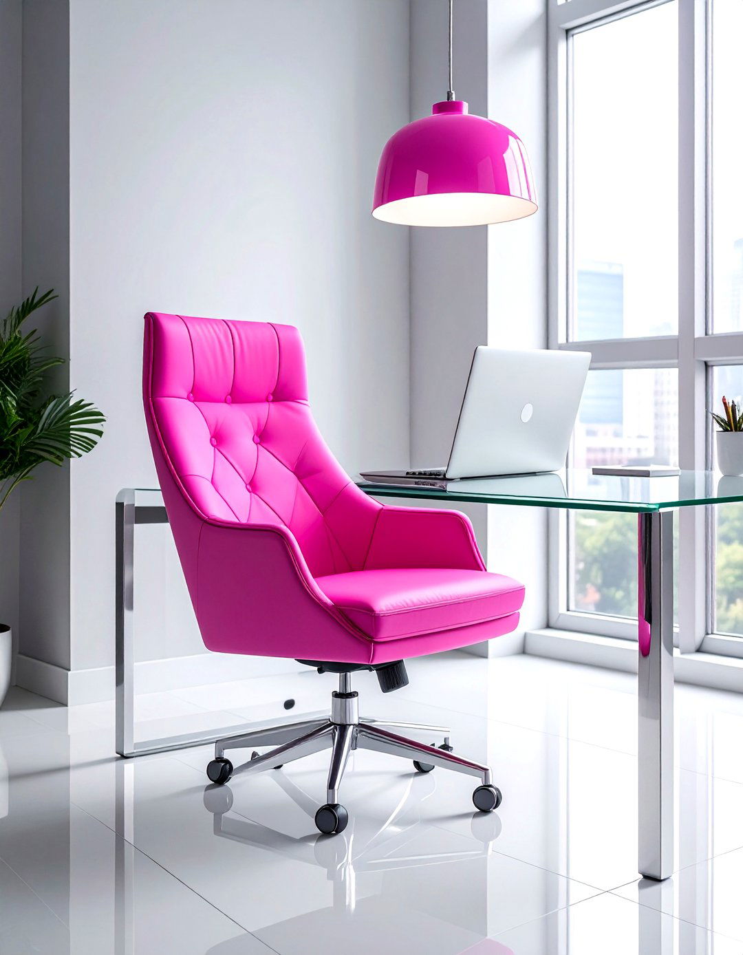 Hot Pink Office Chair - 30 hot pink decor ideas